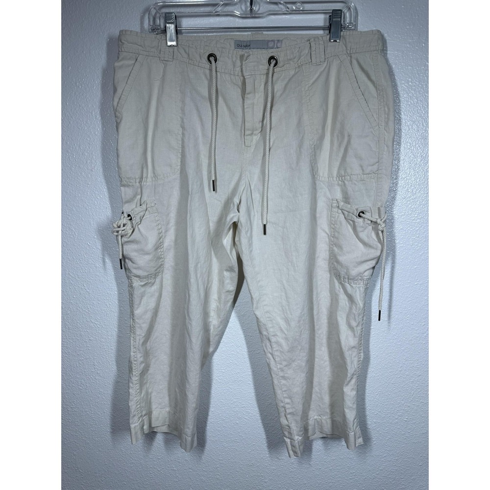 Old Navy Cargo Pants Womens Medium Drawstring Waist‎ Lightweight Casual Outdoor